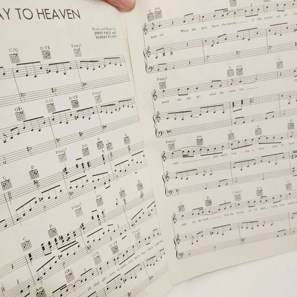 Led Zeppelin: Stairway To Heaven Sheet Music (1972, SuperHype) Piano & Guitar - Picture 3 of 4